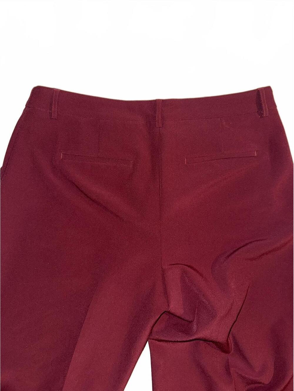 Women’s Express Burgundy Mid Rise Relaxed Trousers Size 14 - Picture 6 of 6